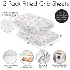 Sweet Jojo Designs watercolor rose print on breathable sheets resists wear after washes.