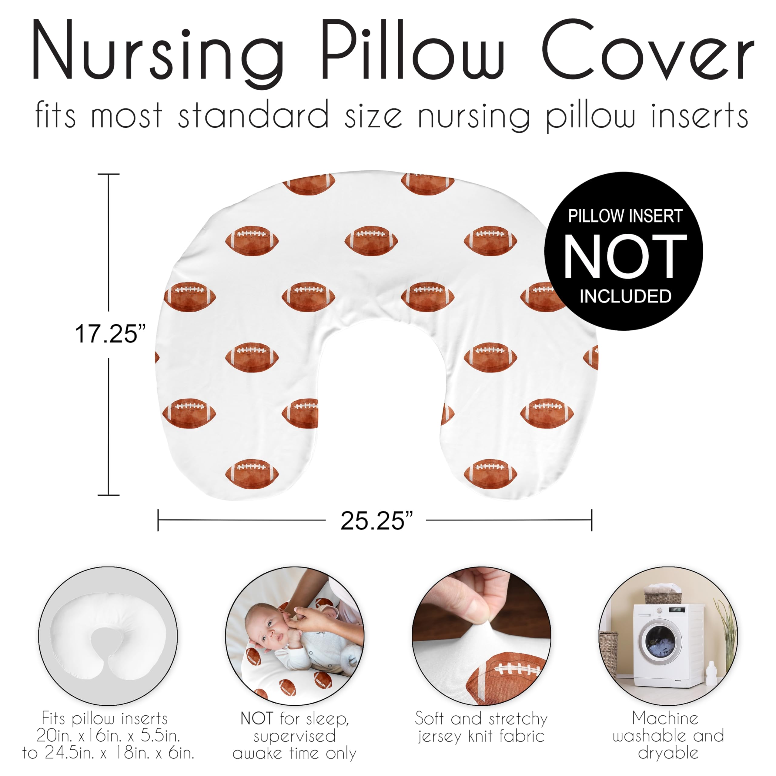 Sweet Jojo Designs gift-ready nursing pillow cover enhances baby shower registry options.