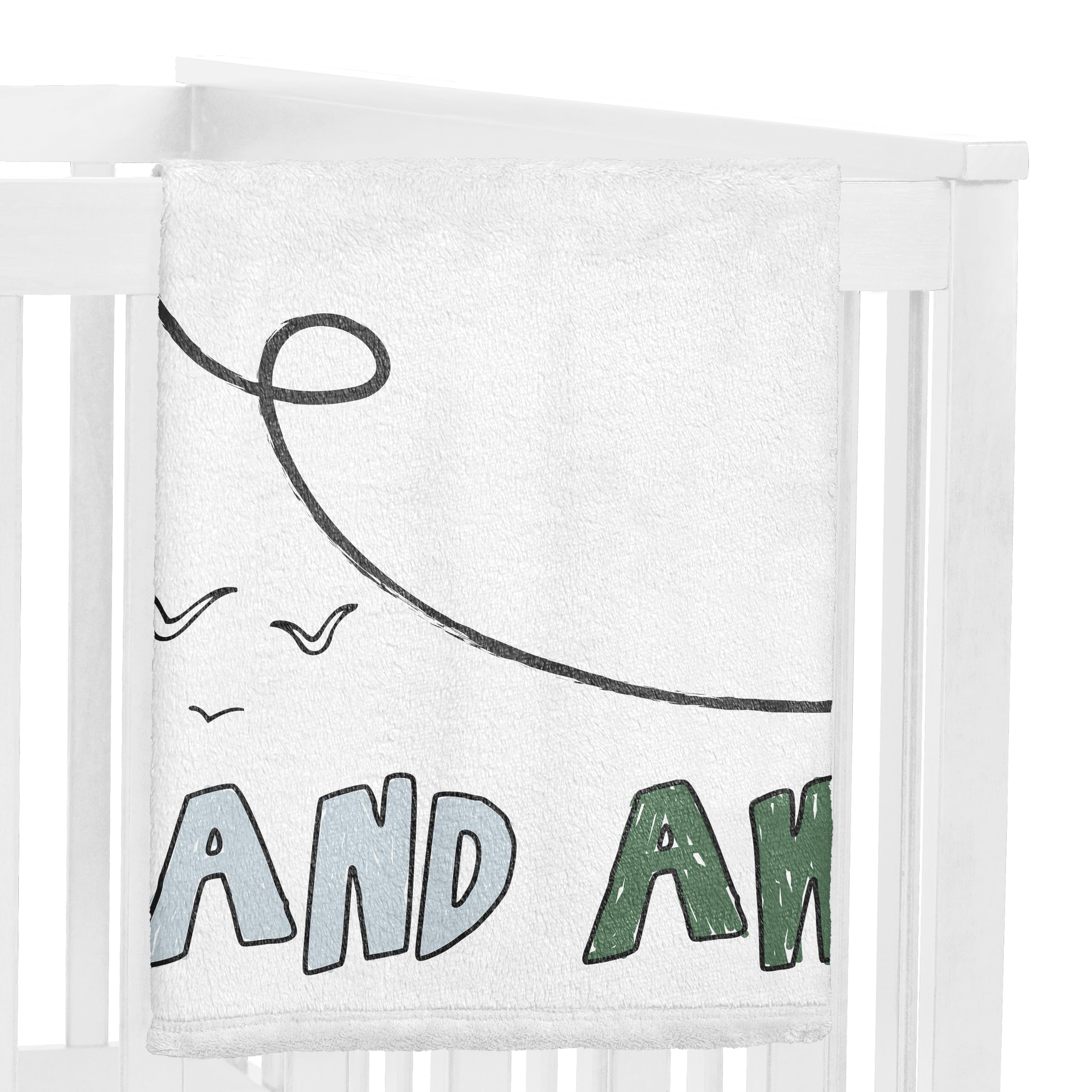 Sweet Jojo Designs baby milestone backdrop scene with airplanes and clouds for memory sharing