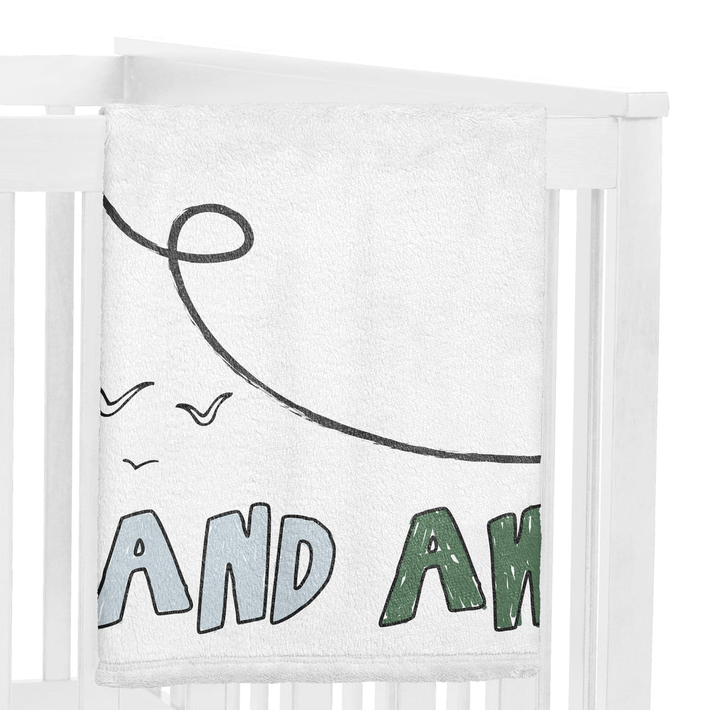 Sweet Jojo Designs baby milestone backdrop scene with airplanes and clouds for memory sharing