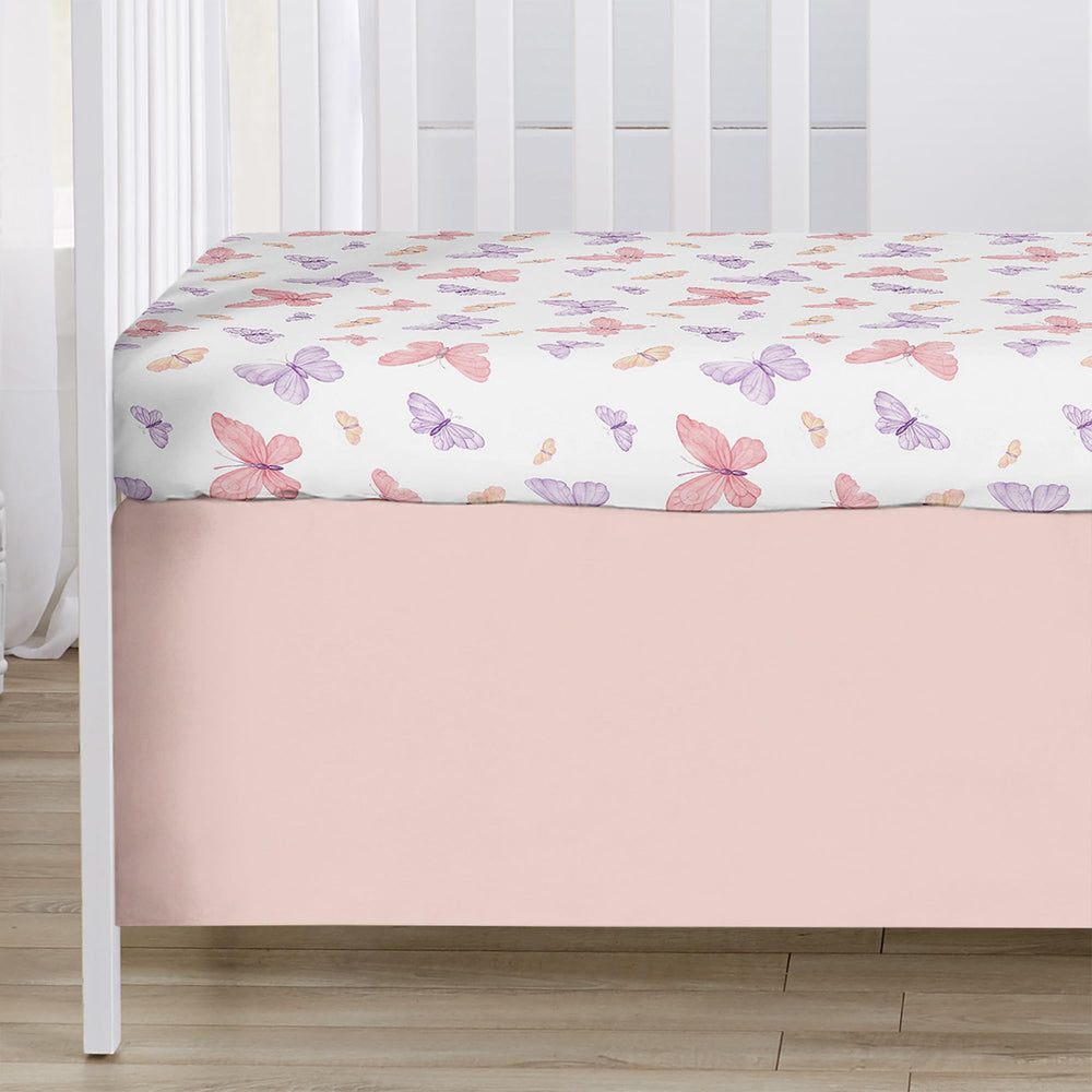 Sweet Jojo Designs baby room bedding closeup stitching highlights quality and durability