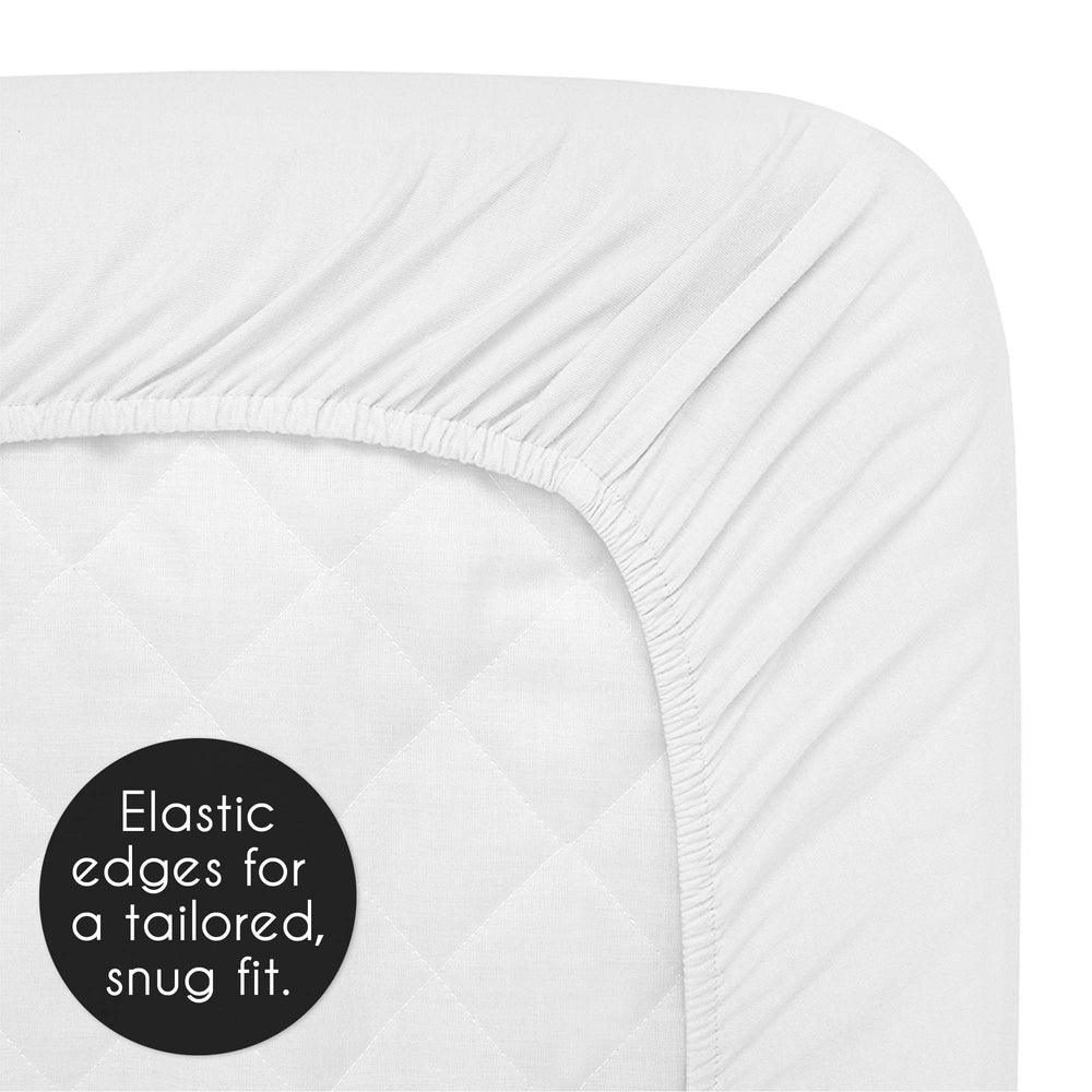 Sweet Jojo Designs soft jersey knit sheet supports comfy naps and easy care.