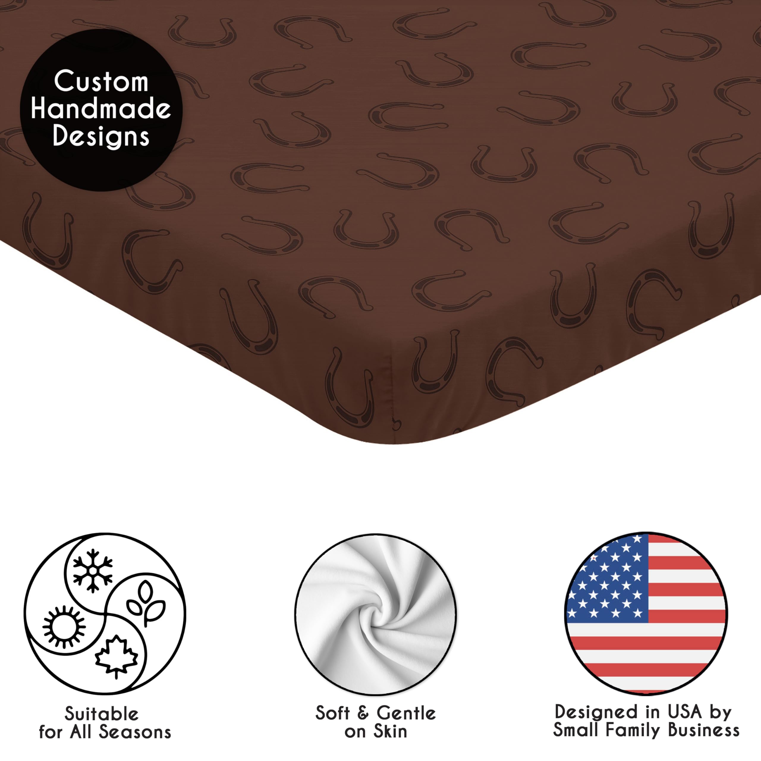 Sweet Jojo Designs brushed microfiber mini crib sheet closeup shows soft, skin-friendly fabric.