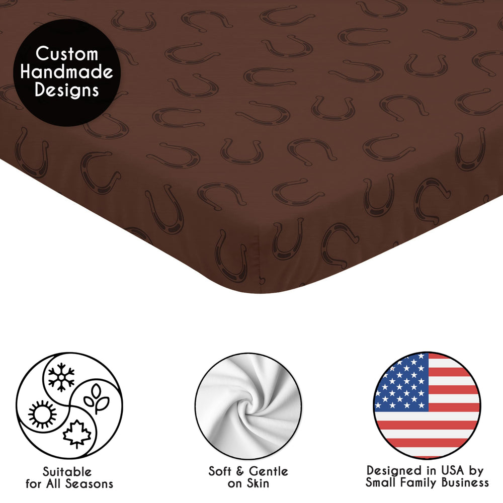 Sweet Jojo Designs brushed microfiber mini crib sheet closeup shows soft, skin-friendly fabric.