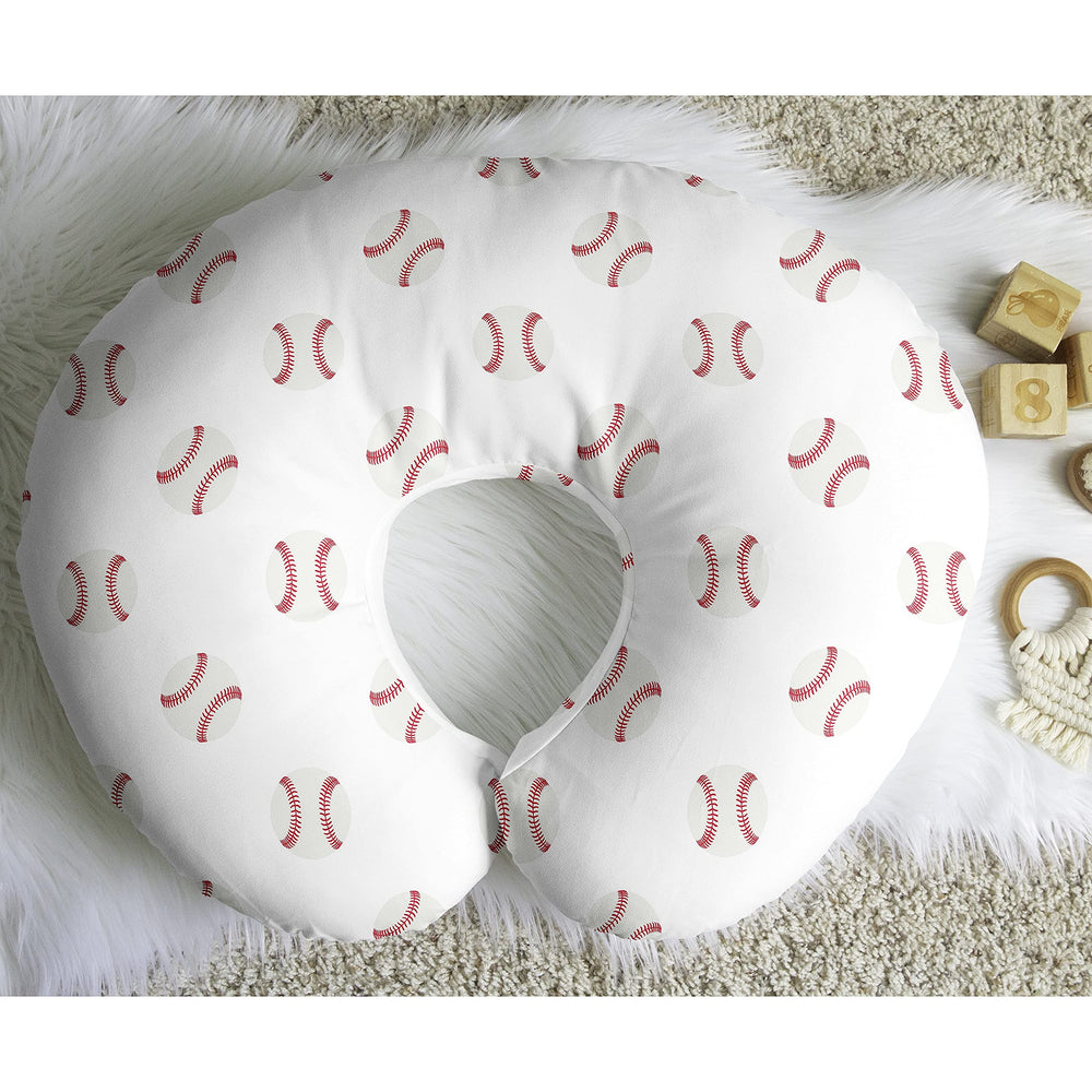 Sweet Jojo Designs baseball pillow cover care-ready fabric is machine washable and quick to dry