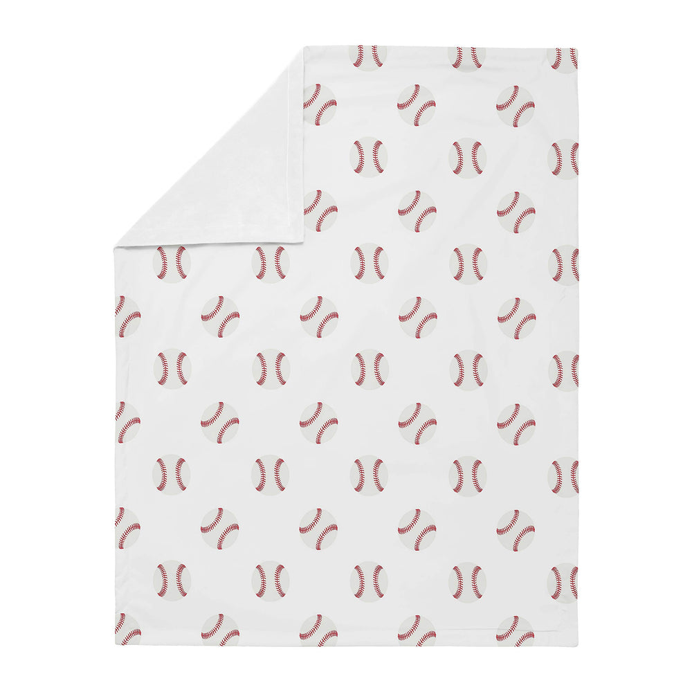 Sweet Jojo Designs baseball print brushed microfiber; lightweight fabric for on-the-go comfort.