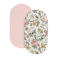 Sweet Jojo Designs bassinet sheets close-up fabric texture, ultra-soft microfiber for newborn comfort