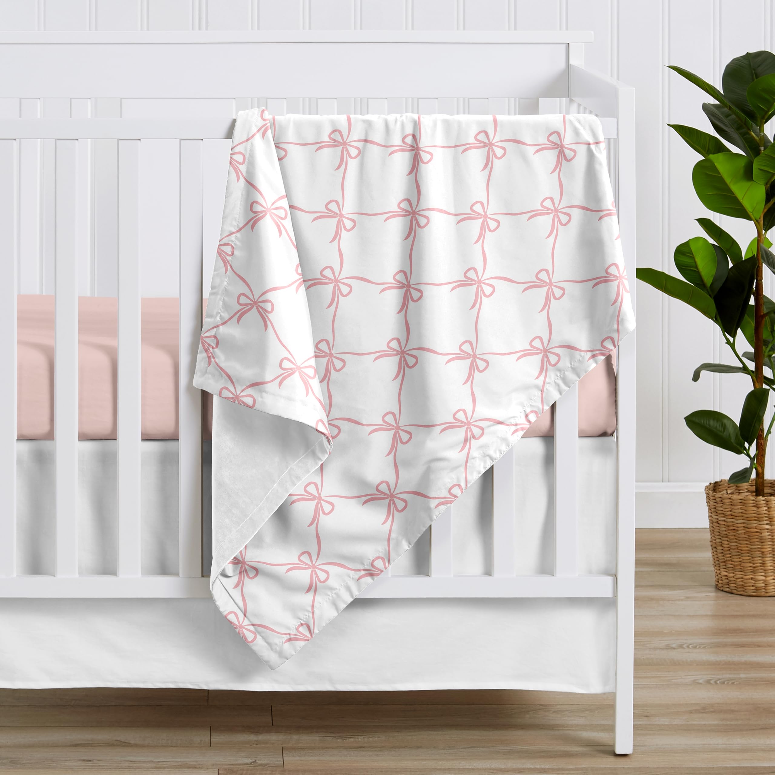 Sweet Jojo Designs blanket reverse minky featuring soft white for soothing snuggles
