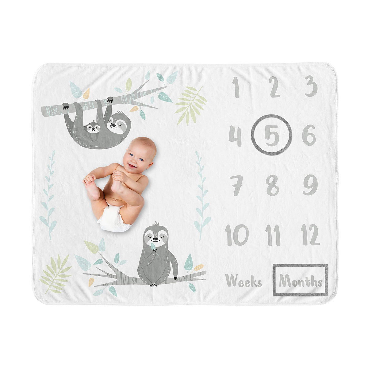 Sweet Jojo Designs milestone blanket for cozy monthly growth photos.