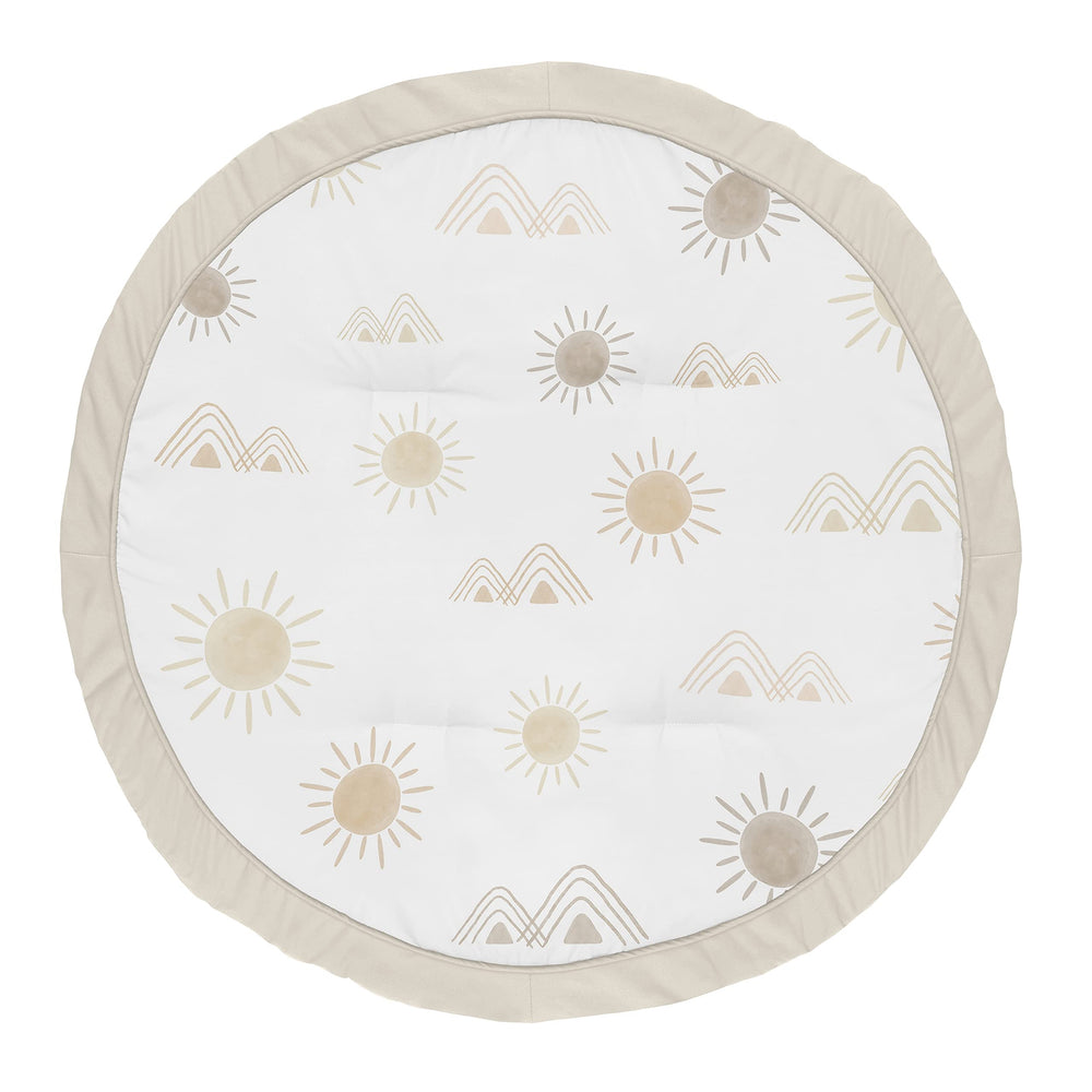 Sweet Jojo Designs boho desert sun taupe playmat for tummy time.