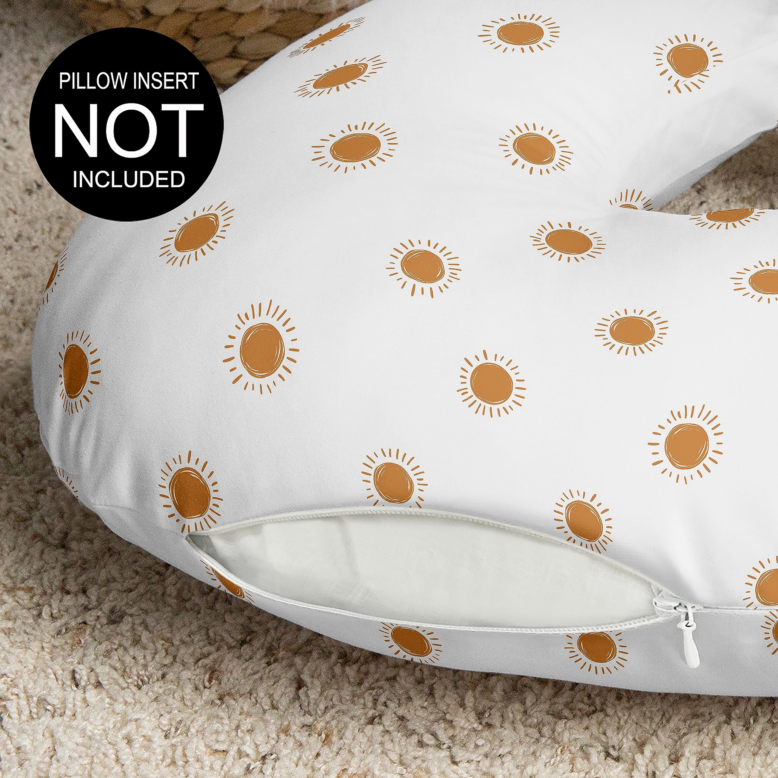 Sweet Jojo Designs boho sun pattern fabric detail highlighting vibrant color and durability.