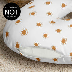 Sweet Jojo Designs boho sun pattern fabric detail highlighting vibrant color and durability.