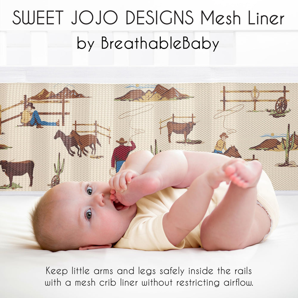 Sweet Jojo Designs BreathableBaby mesh-technology closeup highlights durable air-channel design.