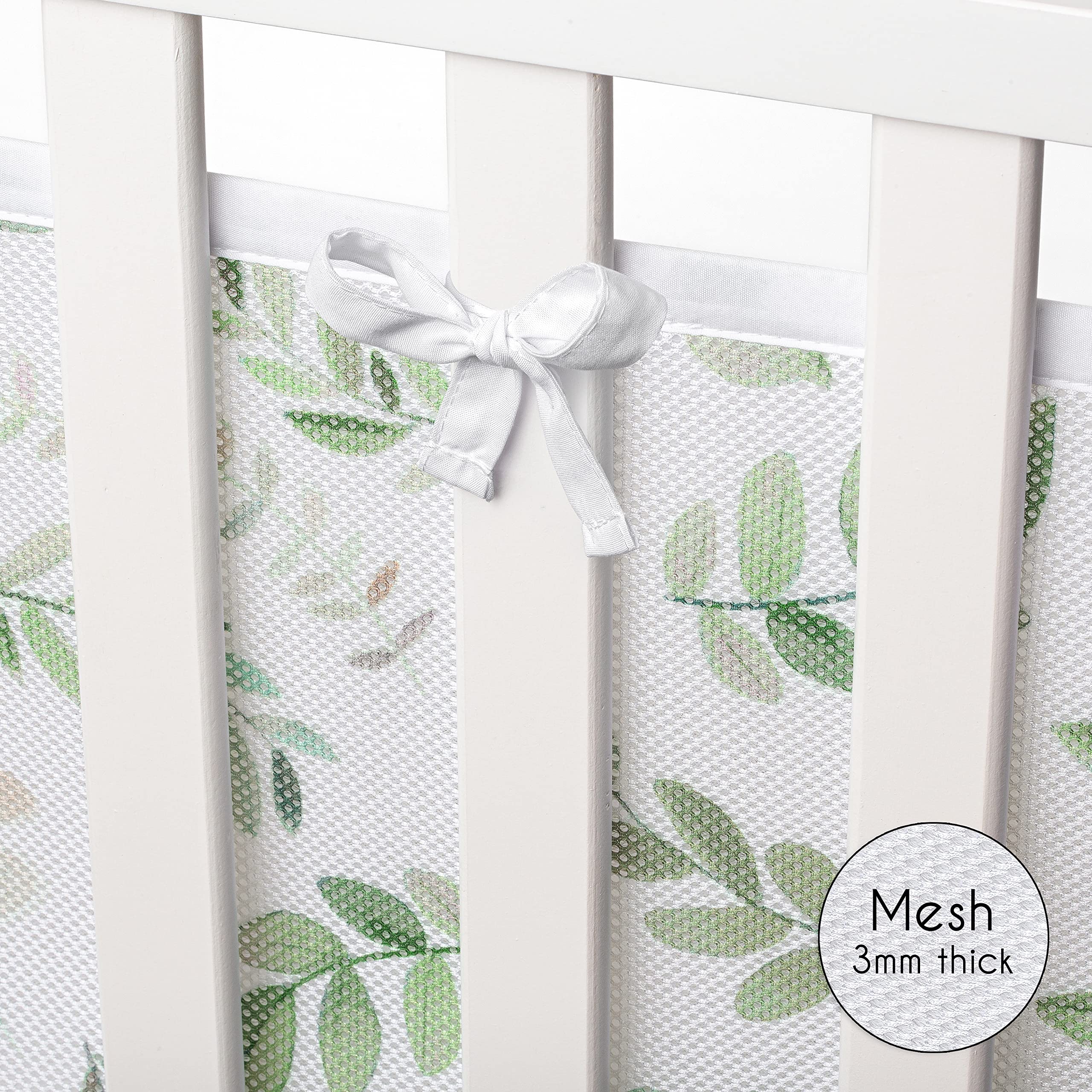 Sweet Jojo's 1-inch trim mesh maintains taut edges for a neat crib look.