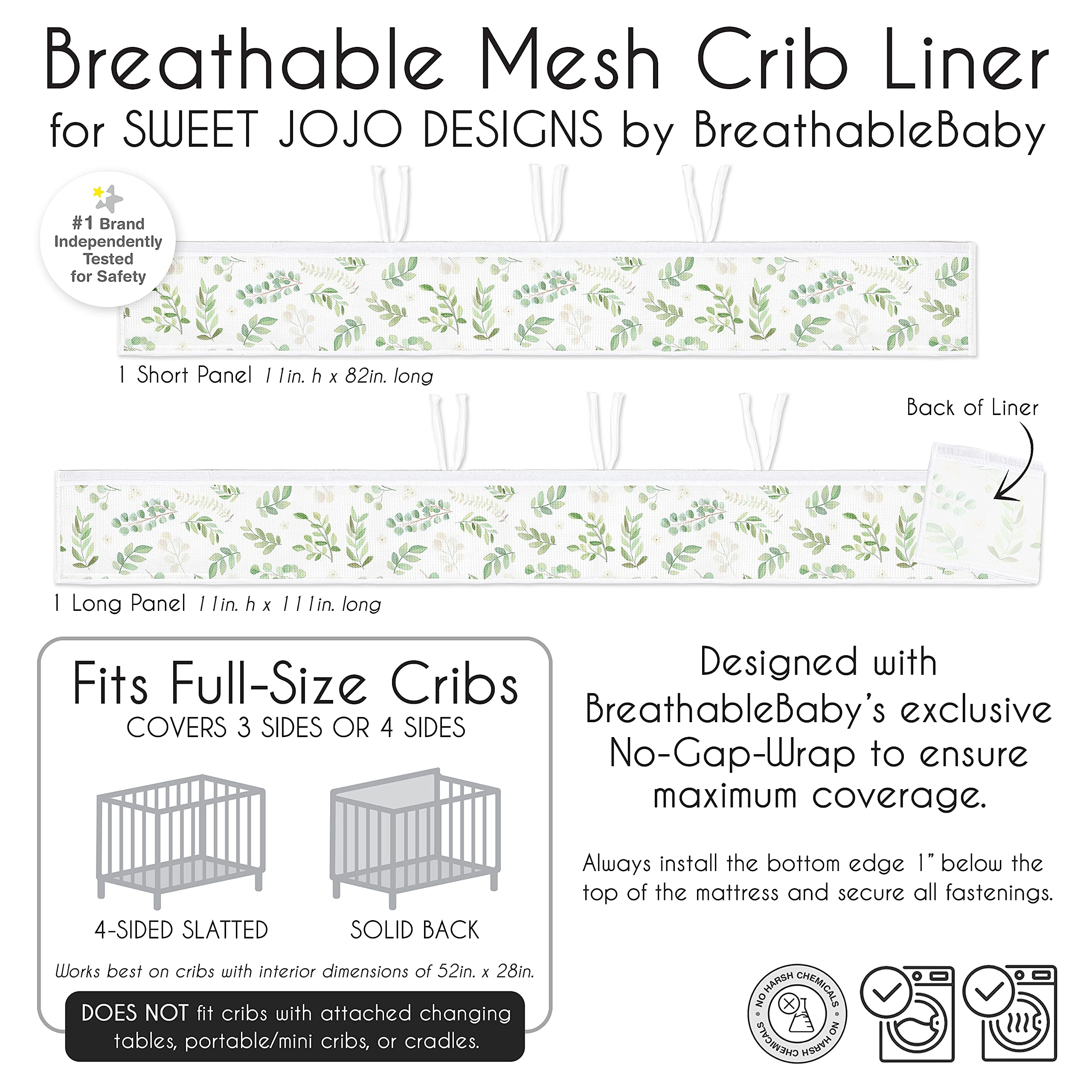 Sweet Jojo breathable mesh is machine washable for busy parents.