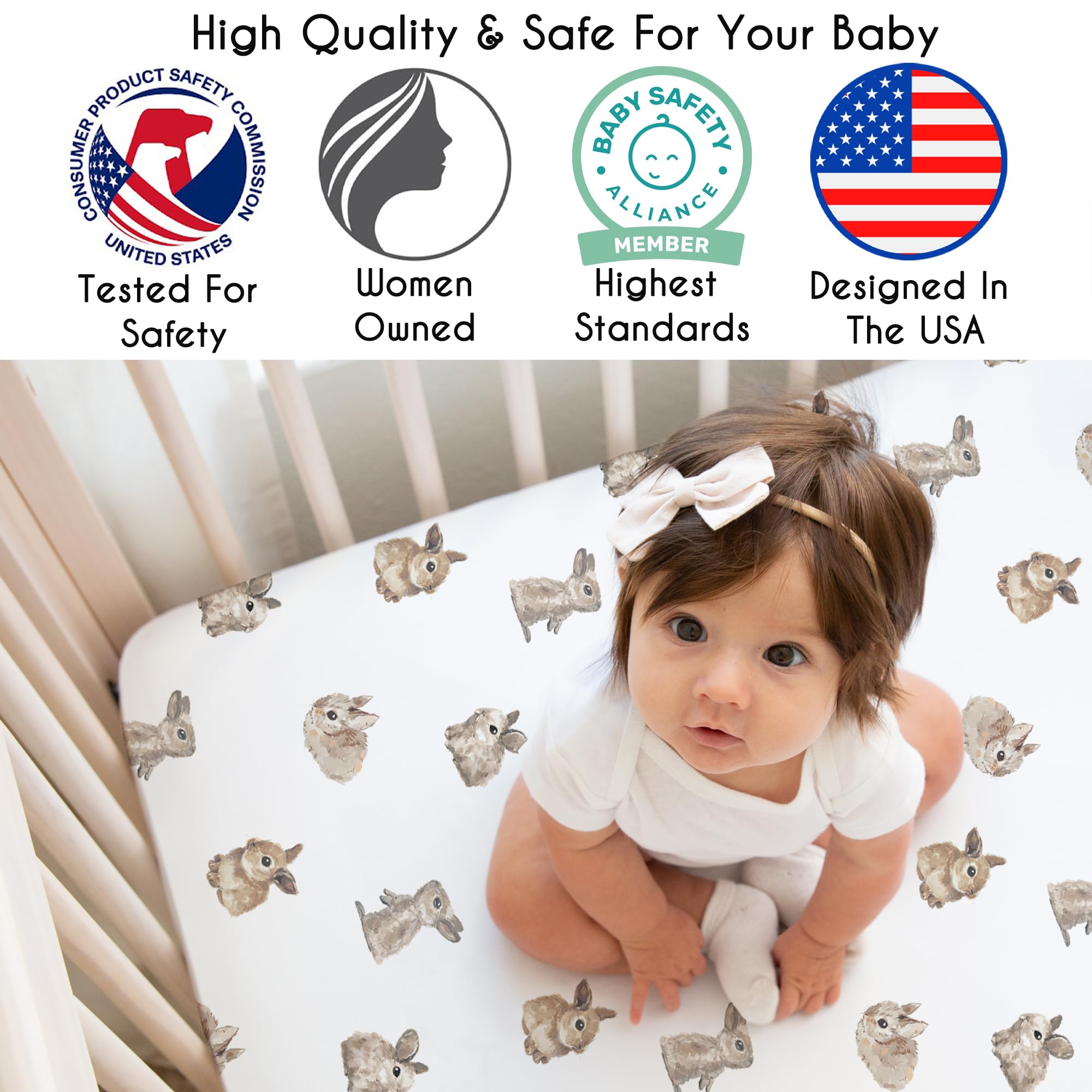 Sweet Jojo Designs brushed microfiber close-up highlighting soft texture and snug elastic edge