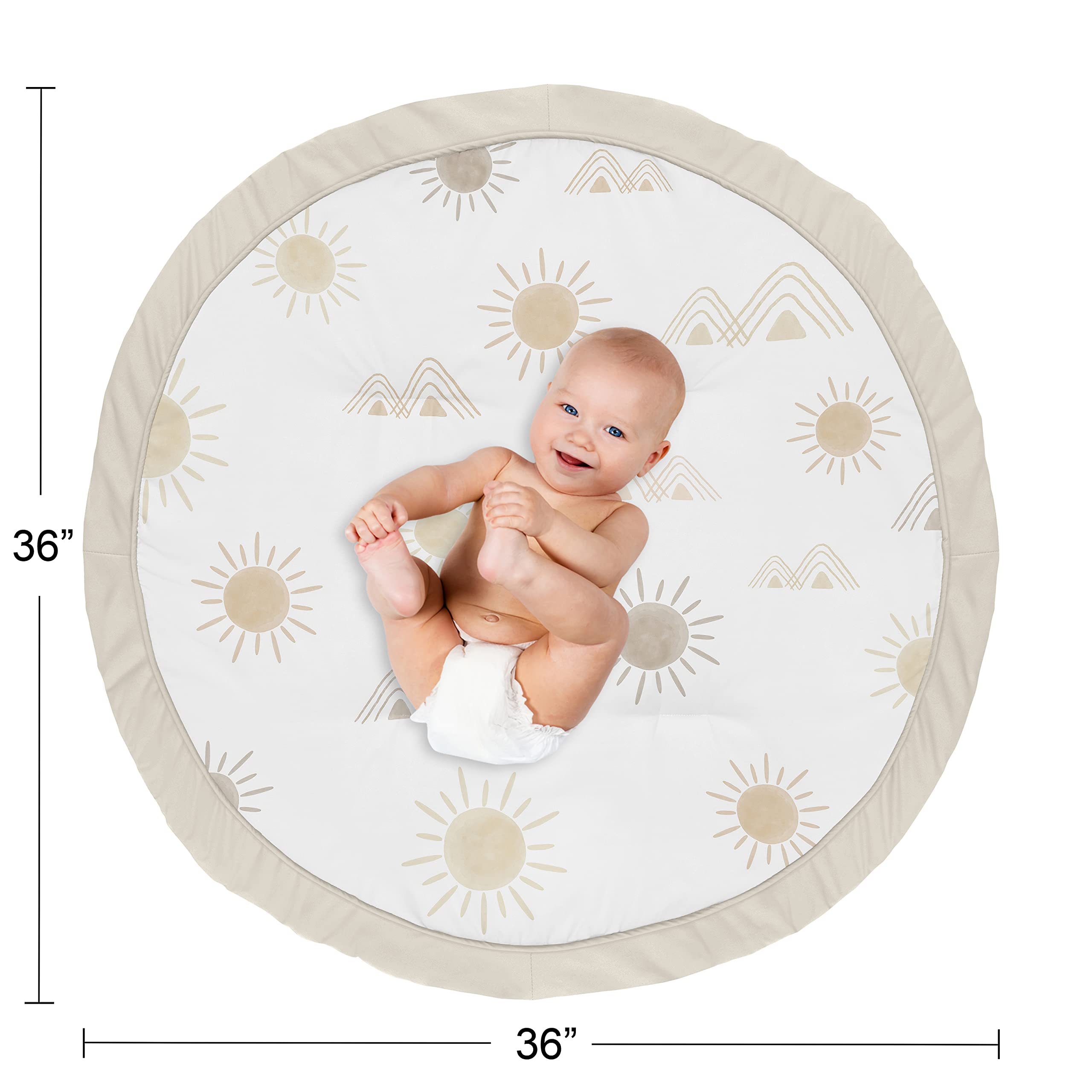 Sweet Jojo Designs brushed microfiber playmat, machine washable and easy-care.