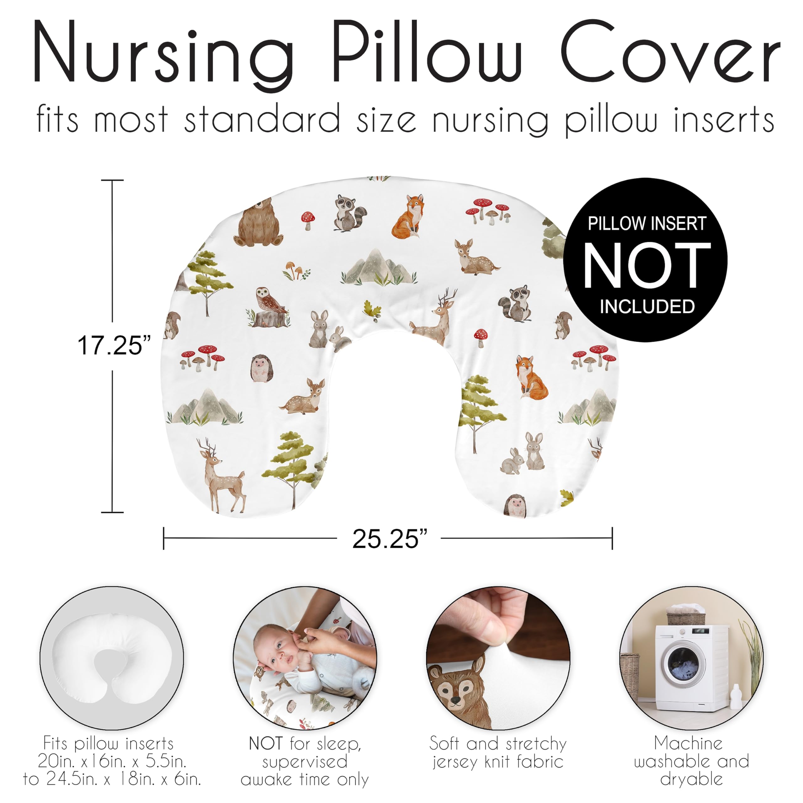 Sweet Jojo Designs coordinating nursery look pillow cover; matches bedding and decor