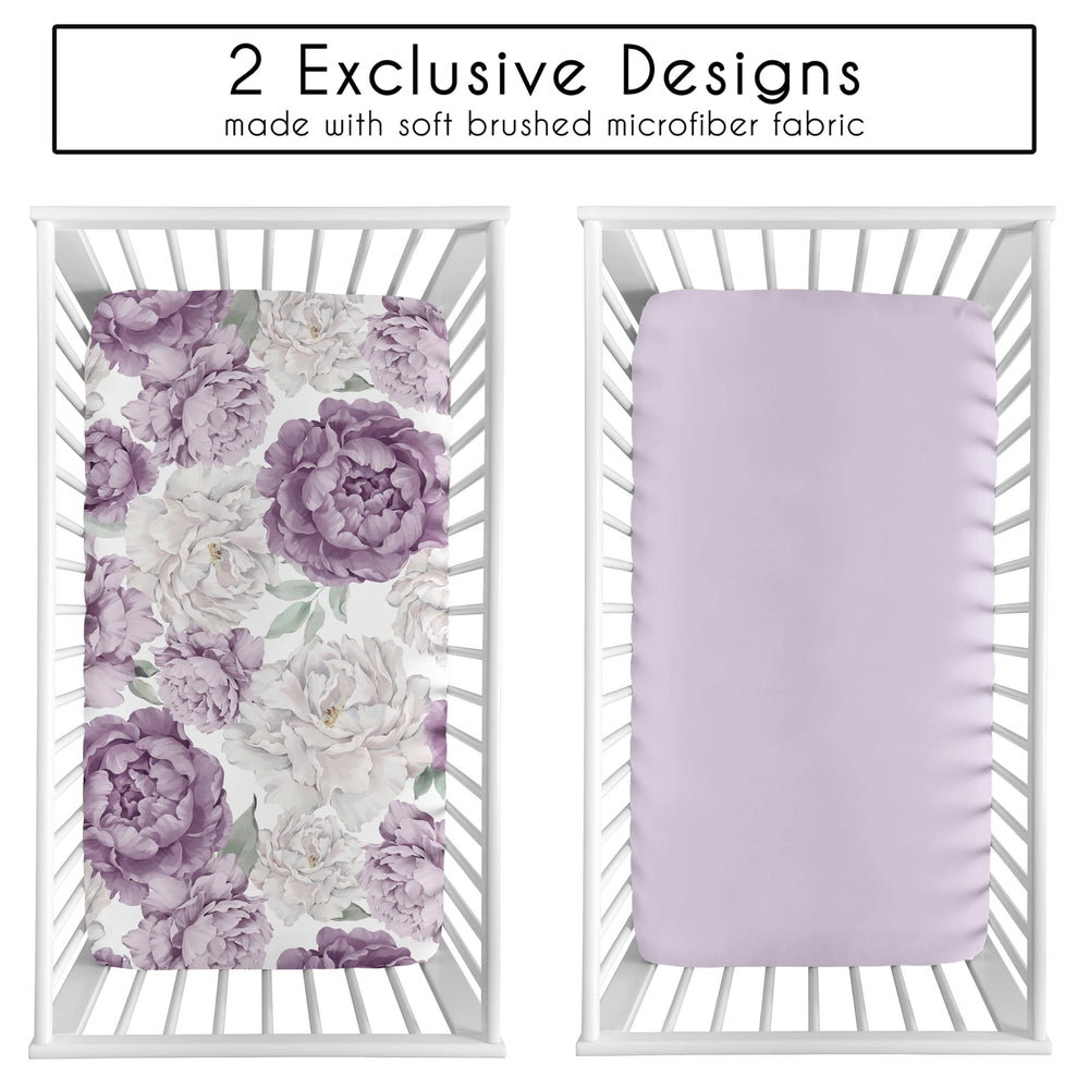 Sweet Jojo Designs crib sheet snug-fit elastic edge ensures secure, snug changes for busy nights