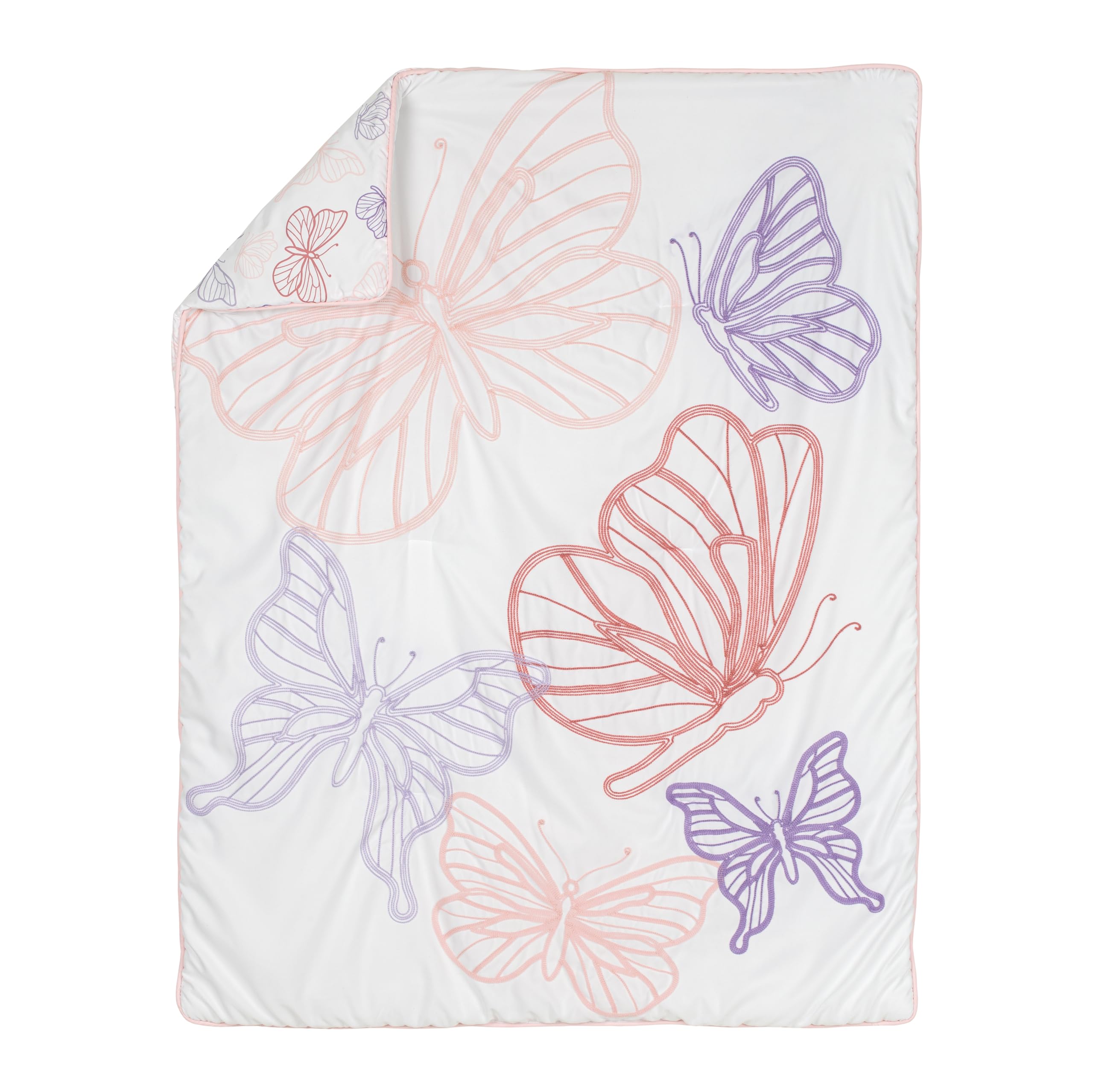 Sweet Jojo Designs diaper stacker hanging with ties for convenient diaper storage in nursery