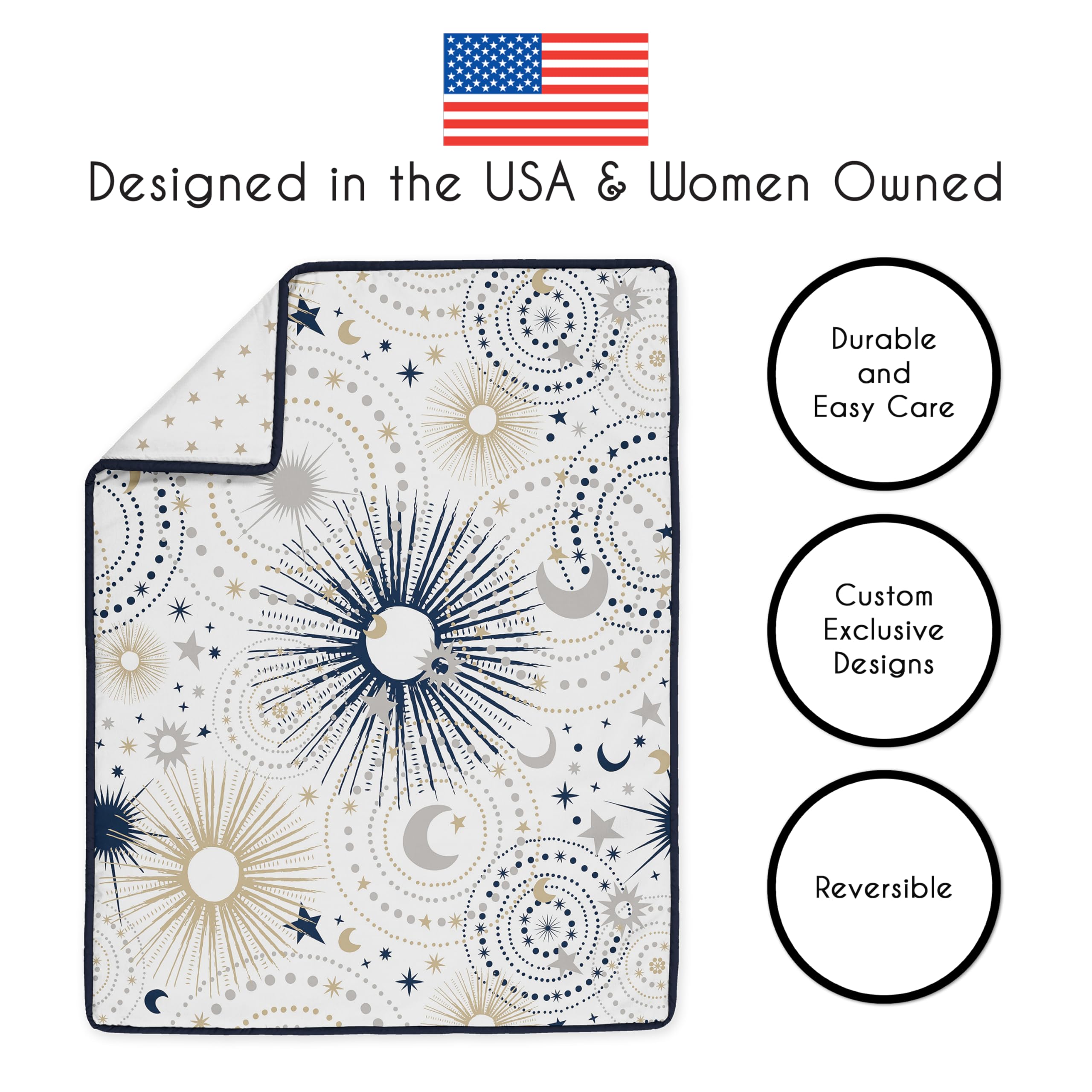 Sweet Jojo Designs diaper stacker keeps diapers organized within easy reach.