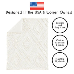 Sweet Jojo Designs diaper stacker keeps nappies organized and within reach.