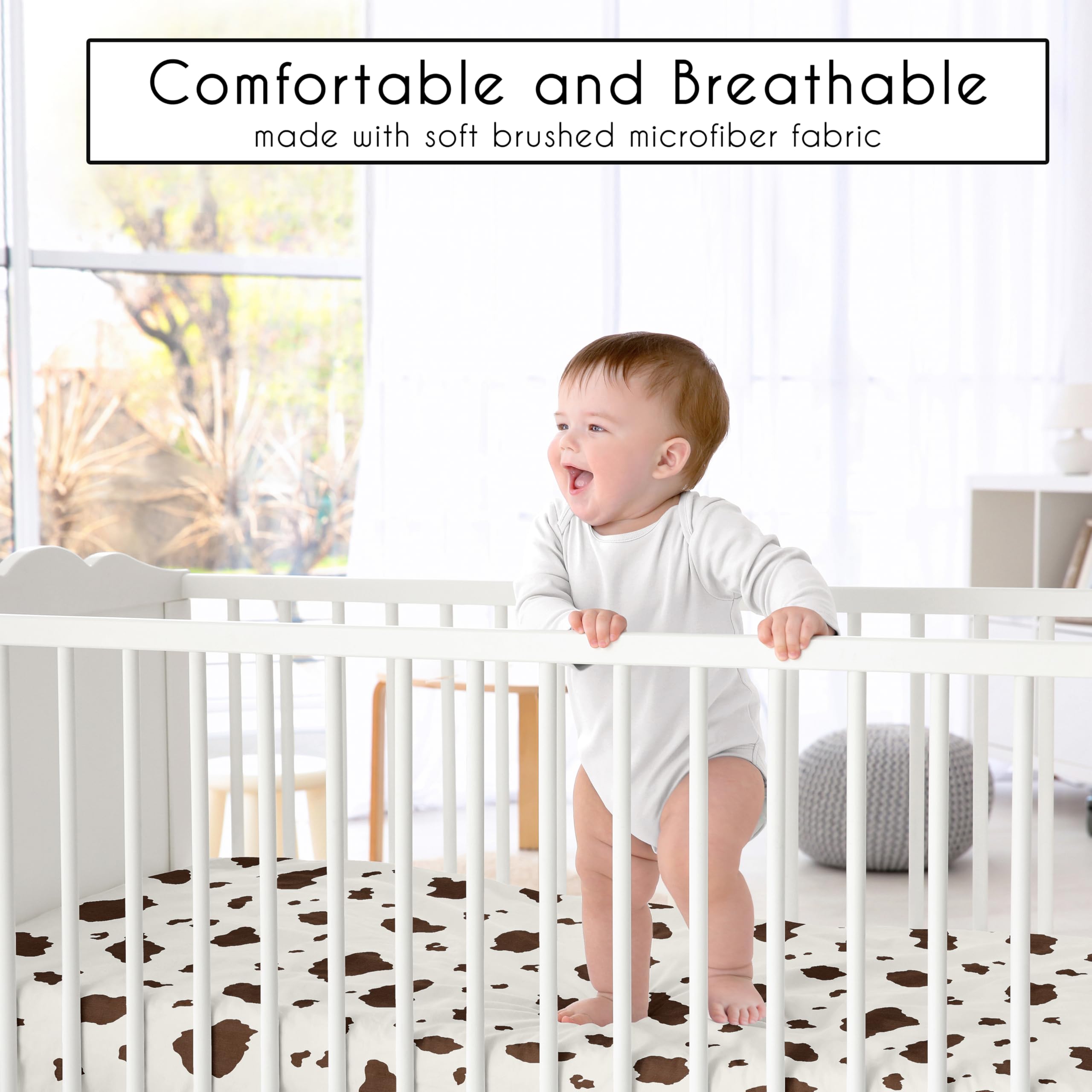 Sweet Jojo Designs easy-care crib sheets machine washable and quick to dry