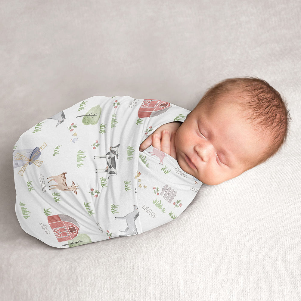 Sweet Jojo Designs watercolor horse swaddle: cozy newborn wrap for calm cuddles