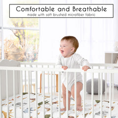 Sweet Jojo Designs crib sheet with giraffe design, easy to care for and wash