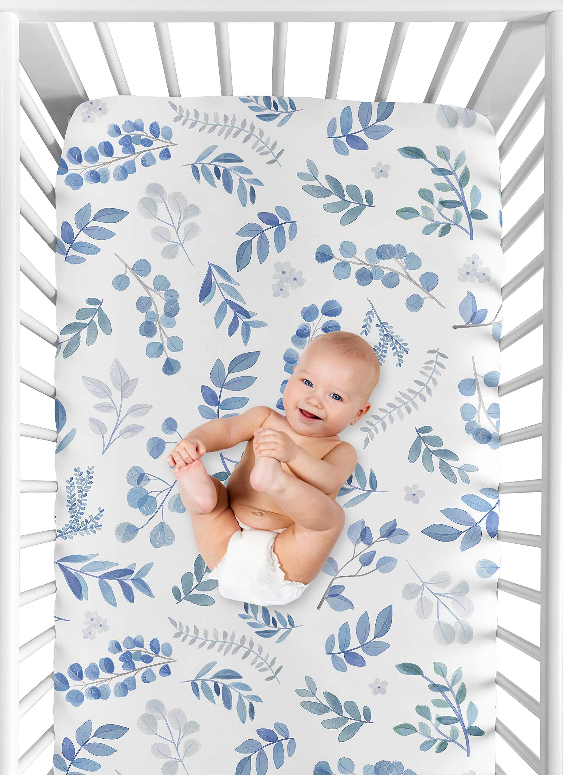 Sweet Jojo Designs fully elastic bottom ensures a secure fit on standard cribs.
