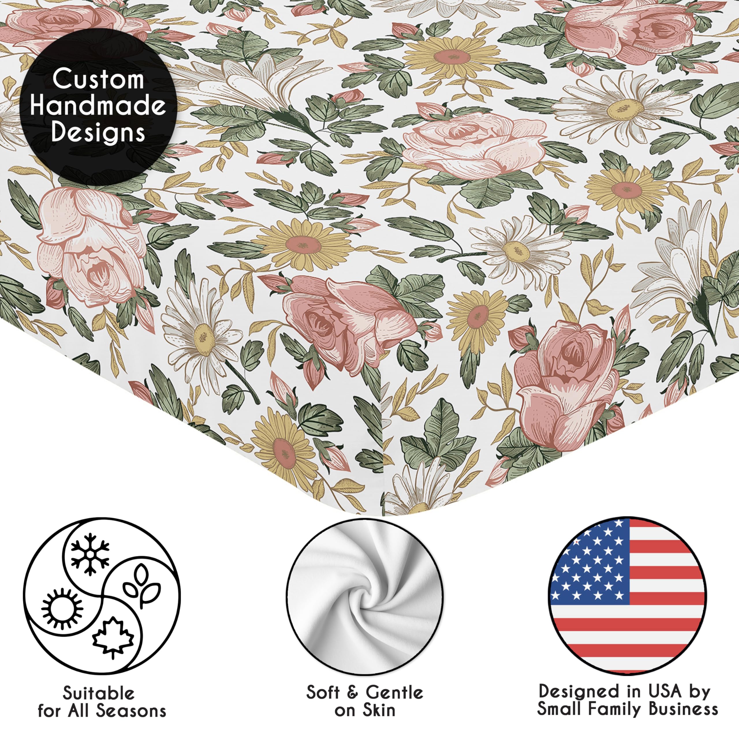 Sweet Jojo Designs gift-ready baby crib sheet for baby showers.