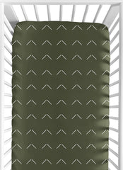 Sweet Jojo Designs green-white boho arrow fitted crib sheet for a soothing nursery