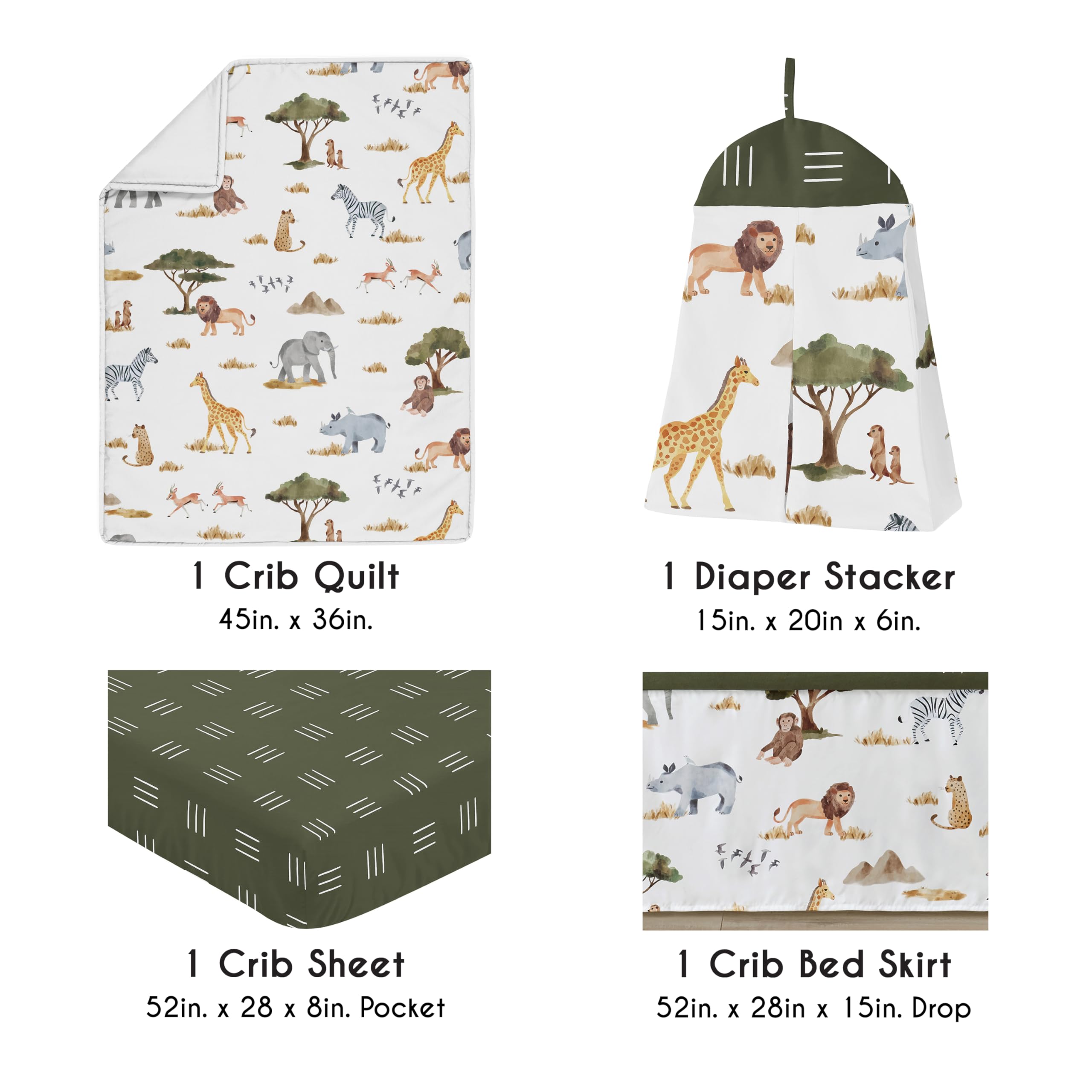 Sweet Jojo Designs Jungle Animals crib sheet fits standard cribs securely