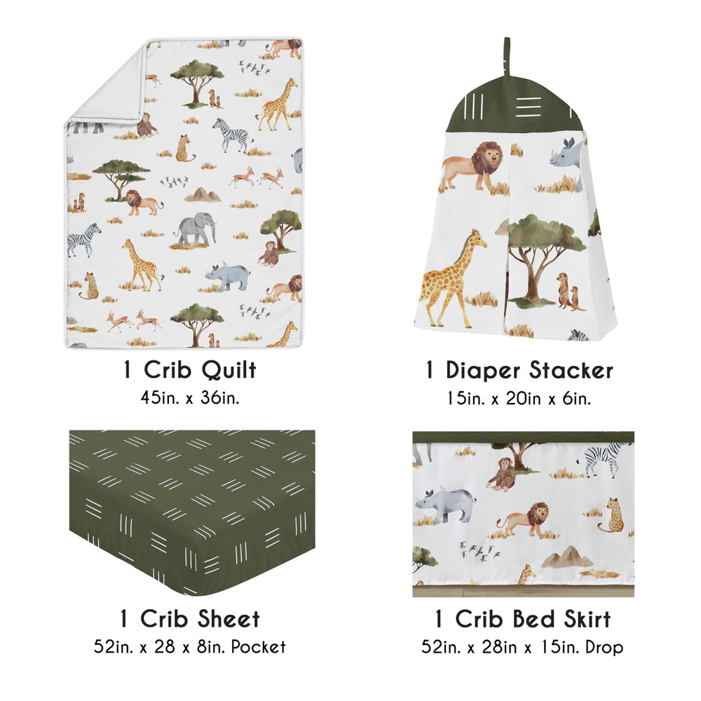 Sweet Jojo Designs Jungle Animals crib sheet fits standard cribs securely