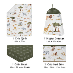 Sweet Jojo Designs Jungle Animals crib sheet fits standard cribs securely