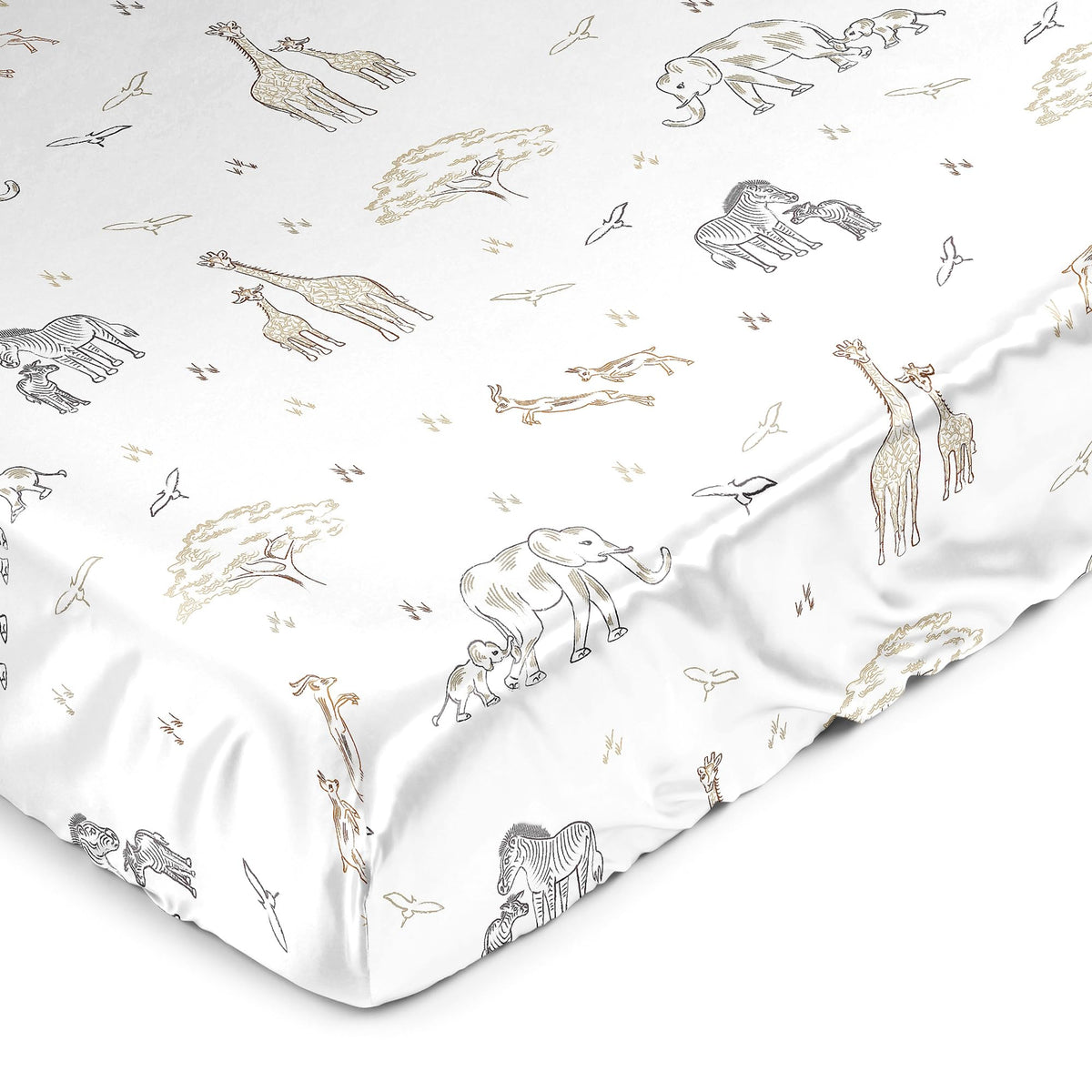 Sweet Jojo Designs Jungle Safari elephant pattern crib sheet for cozy nights and easy care