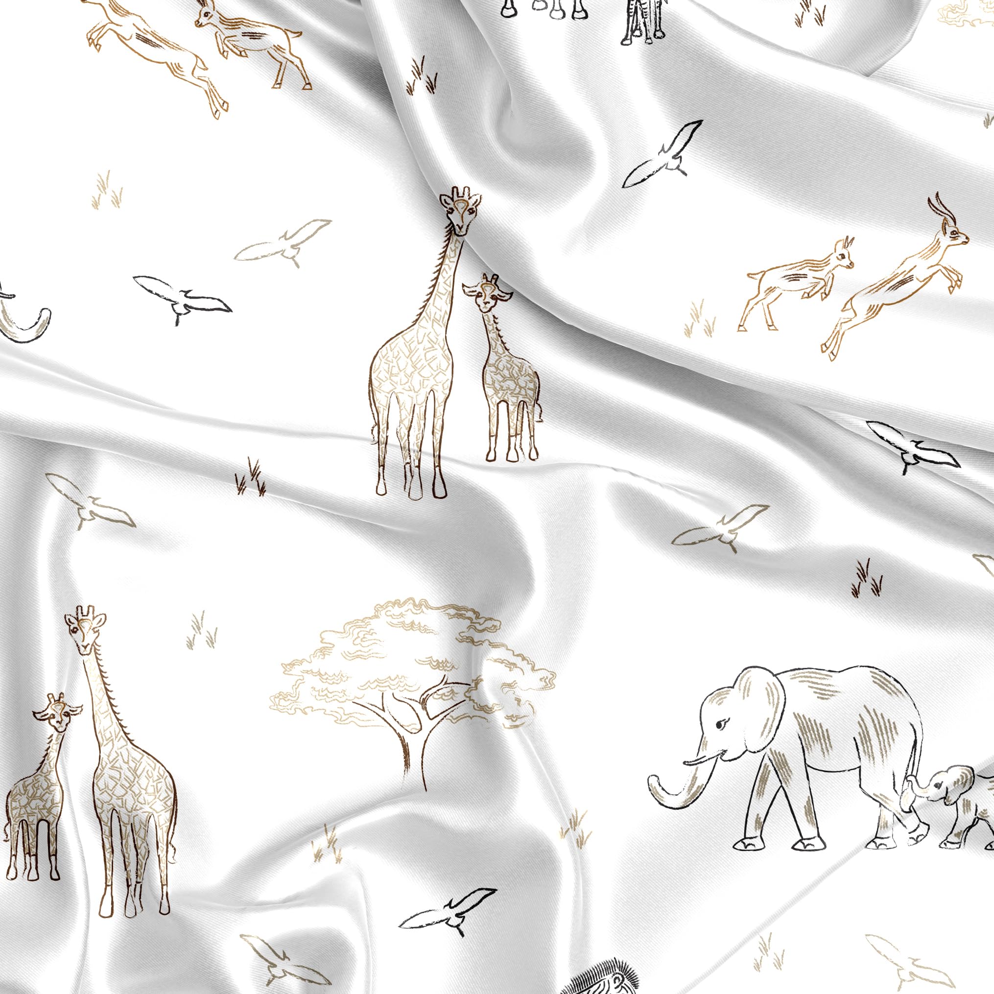 Sweet Jojo Designs Jungle Safari giraffe pattern crib sheet supports snug fit on standard mattresses