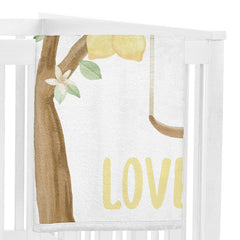 Sweet Jojo Designs growth mat on baby for monthly photos