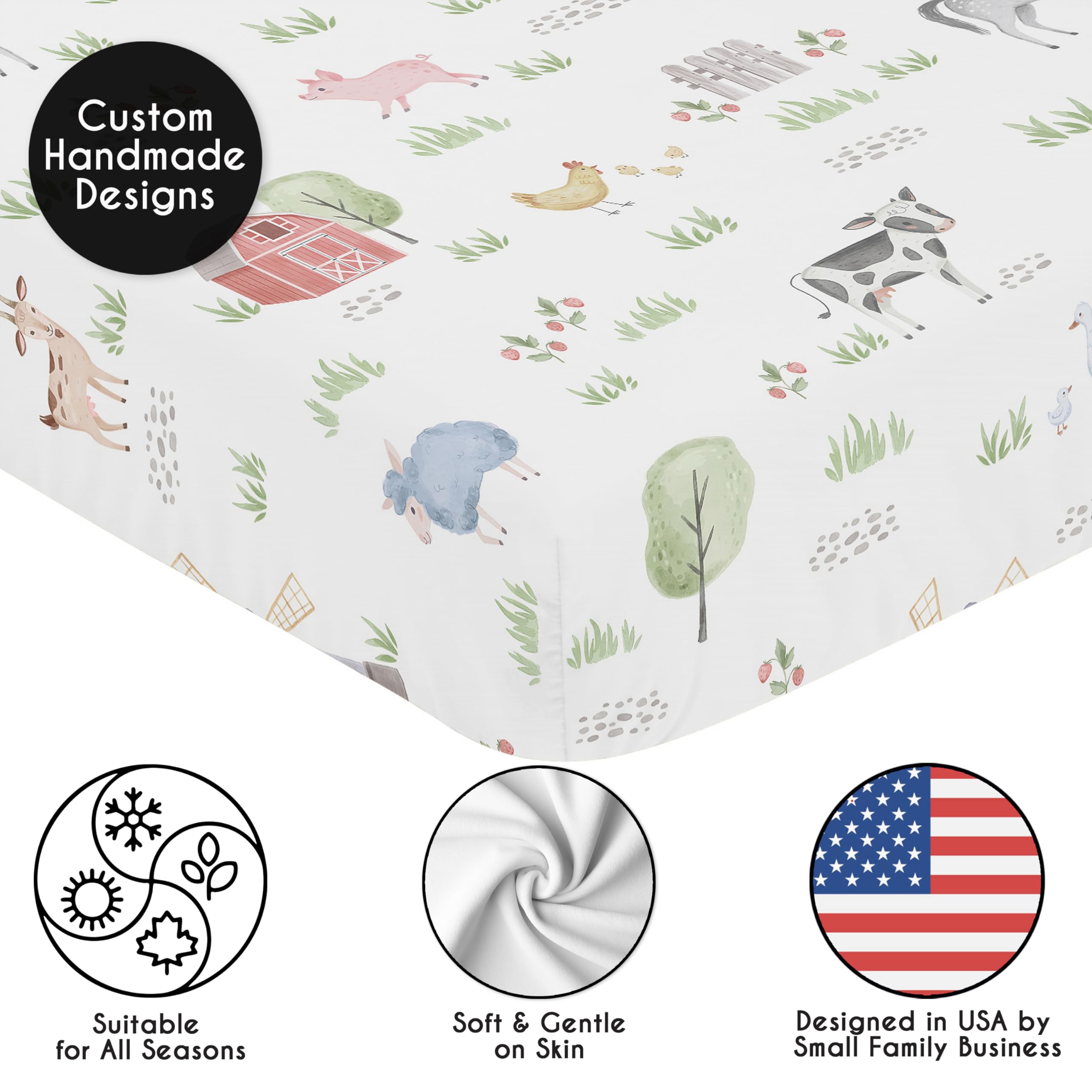 Sweet Jojo Designs machine-washable crib sheets for easy care and quick refresh
