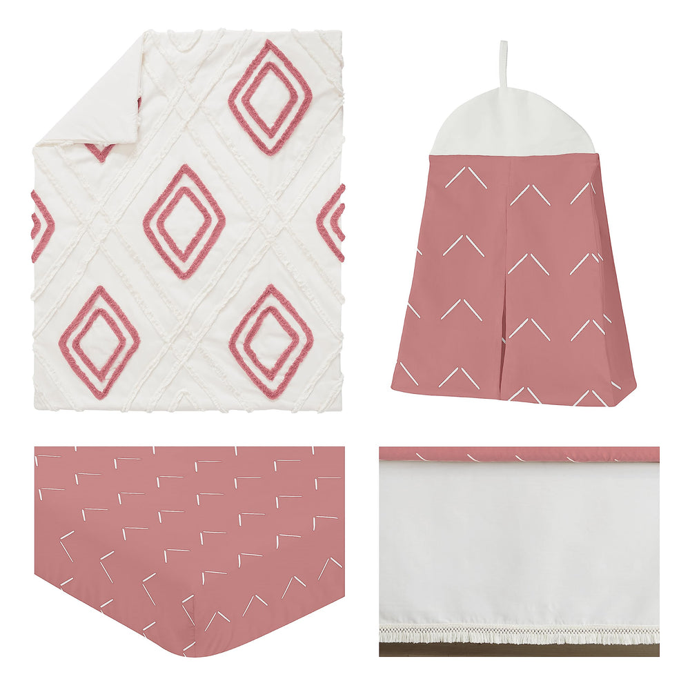 Sweet Jojo Designs mauve pink fitted crib sheet shows soft breathable fabric