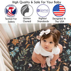 Sweet Jojo Designs mini crib sheet in brushed microfiber is gentle on delicate skin