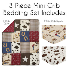 Sweet Jojo Designs cow print mini crib sheet fits snugly on portable cribs.
