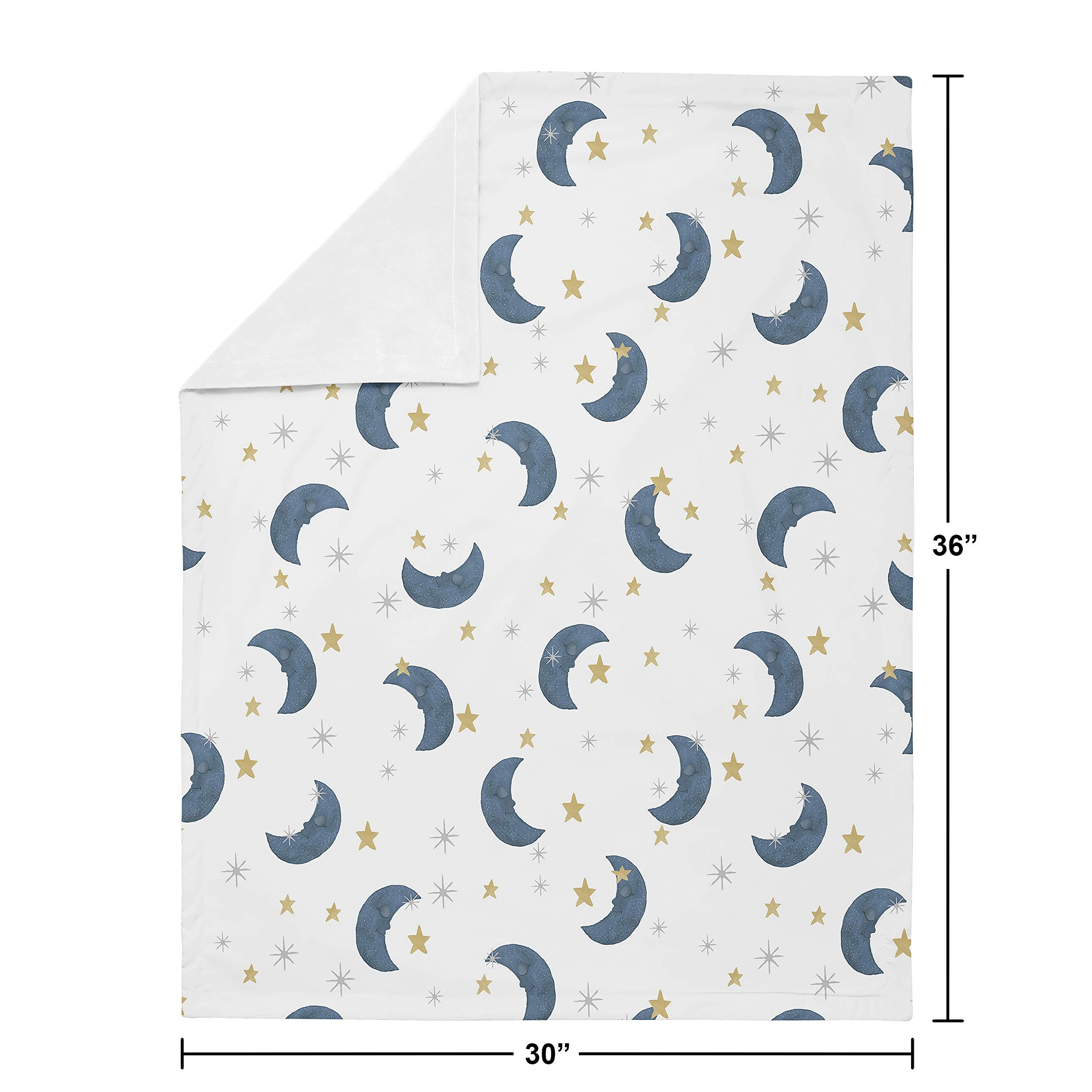 Travel-ready Moon and Star blanket from Sweet Jojo Designs for on-the-go use.