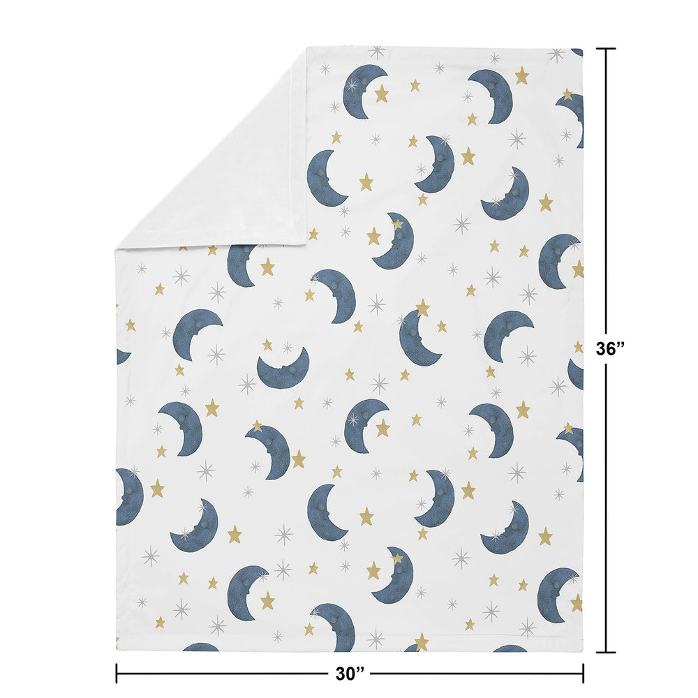 Travel-ready Moon and Star blanket from Sweet Jojo Designs for on-the-go use.