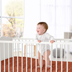 Sweet Jojo Designs satin crib sheet on standard mattress with elastic edge for secure fit.