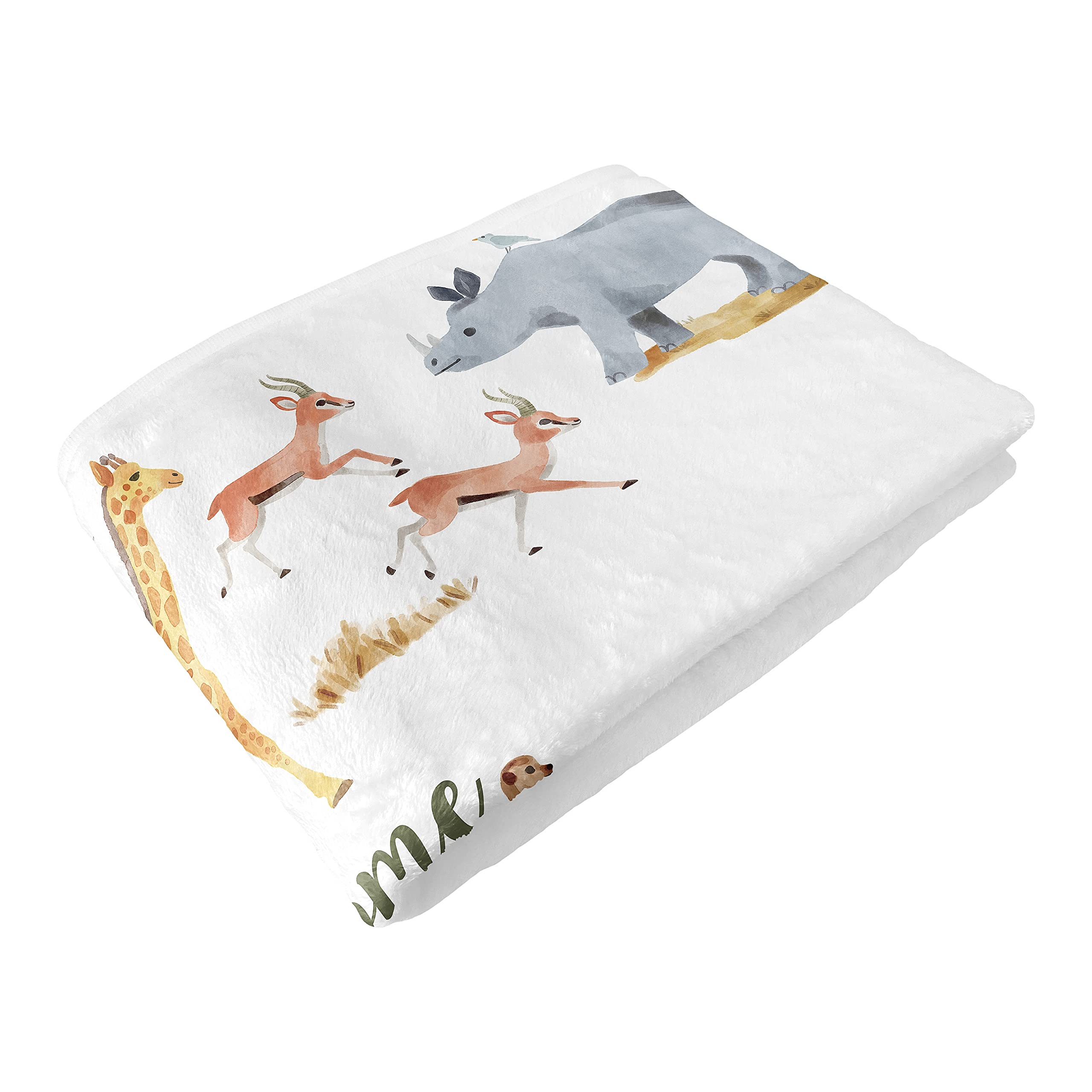 Sweet Jojo Designs milestone blanket is machine washable for easy cleanup after shoots