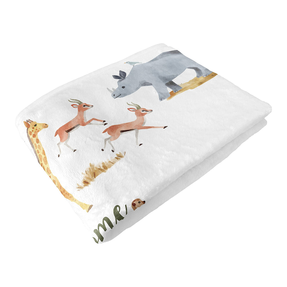 Sweet Jojo Designs milestone blanket is machine washable for easy cleanup after shoots