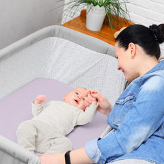 Sweet Jojo Designs rectangle bassinet sheets cover standard shapes with secure elastic