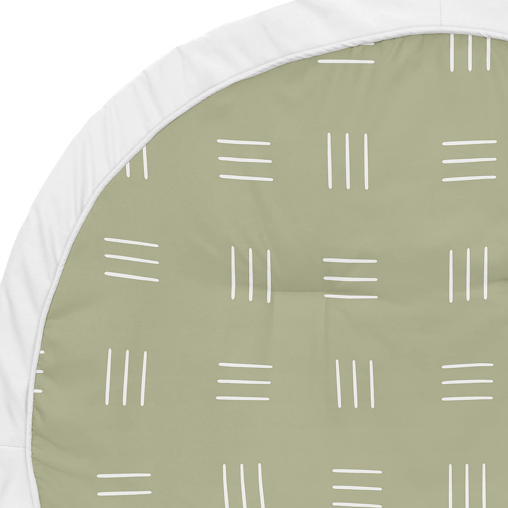 Sweet Jojo Designs playmat folded for easy transport and storage, ready for travel.