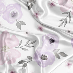 Sweet Jojo Designs Satin Crib Sheet on mattress demonstrates secure fit on standard crib mattresses